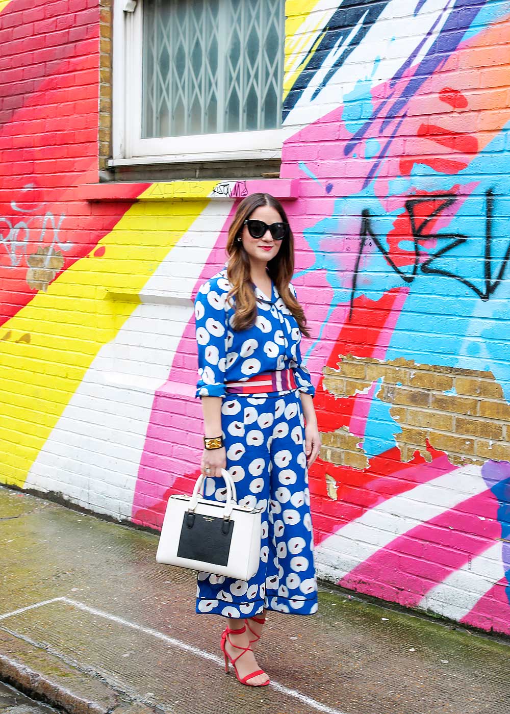 Blue Printed Culottes