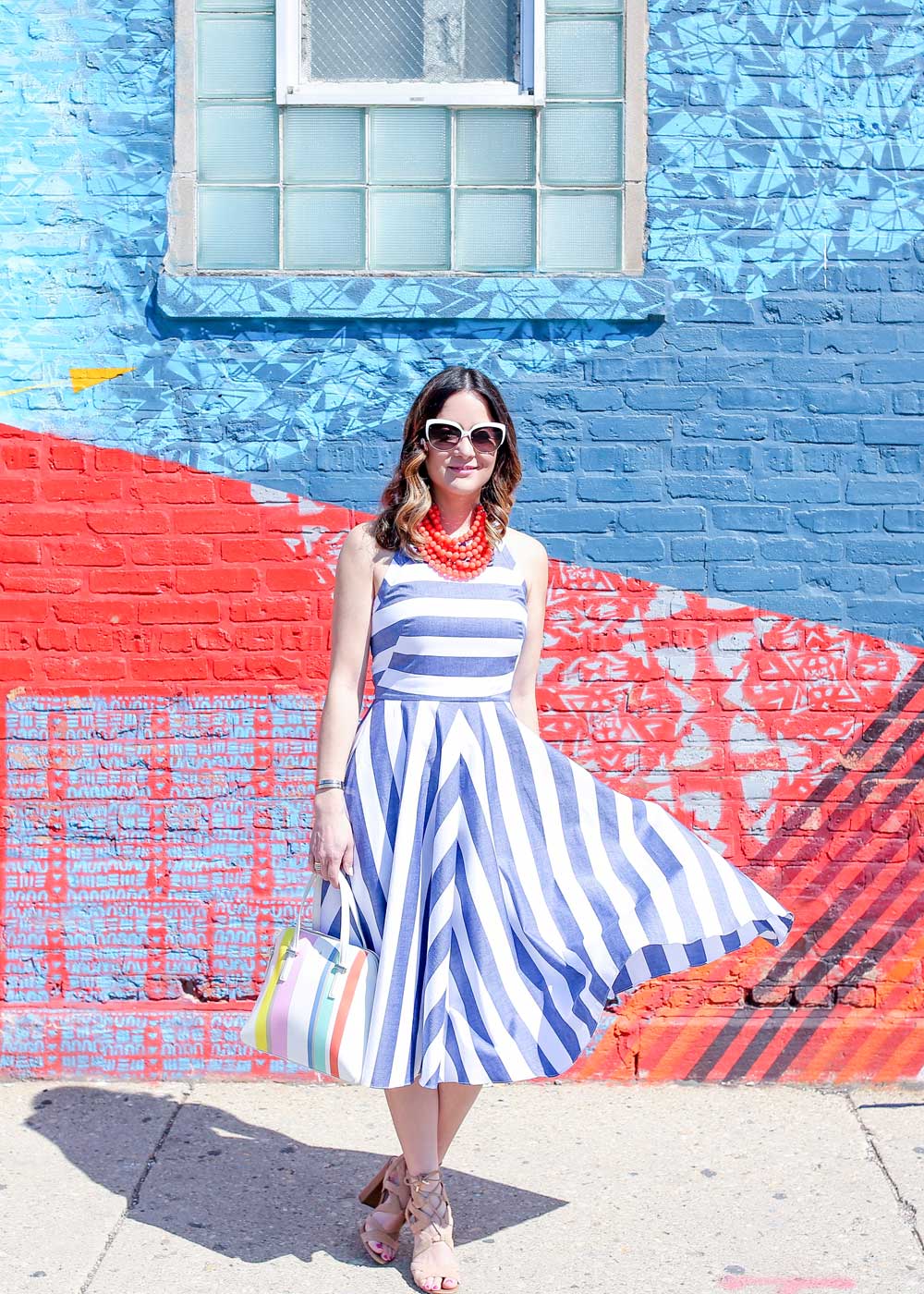 Fit Flare Stripe Dress