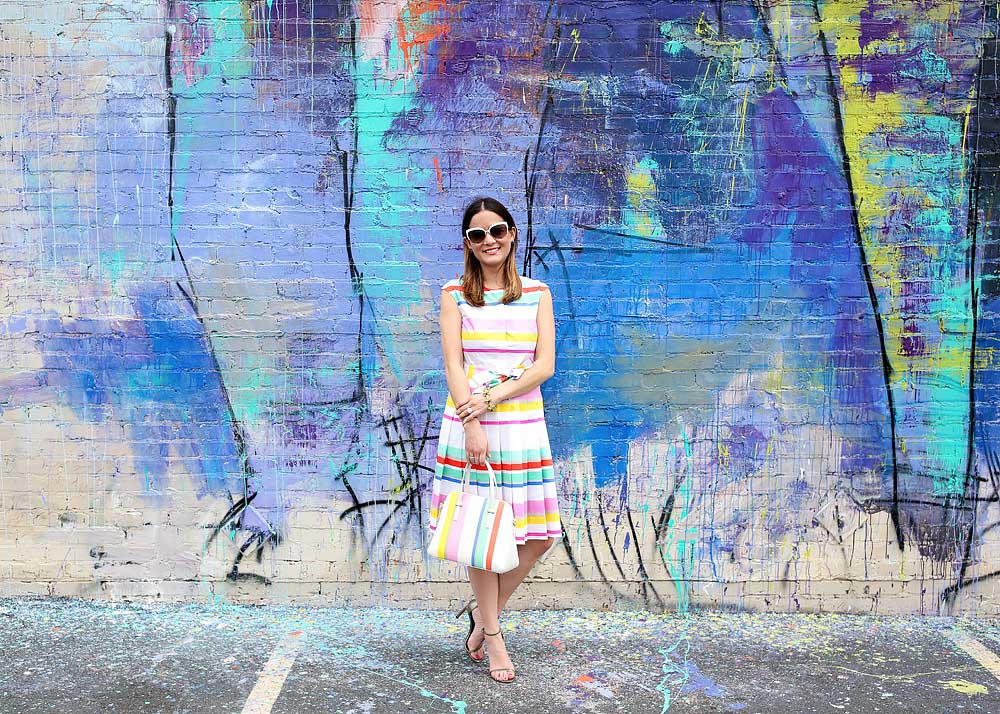 Rainbow Striped Dress