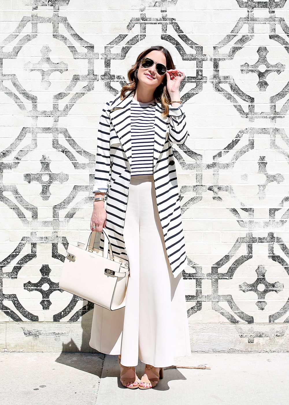 Madewell Stripe Trench Coat