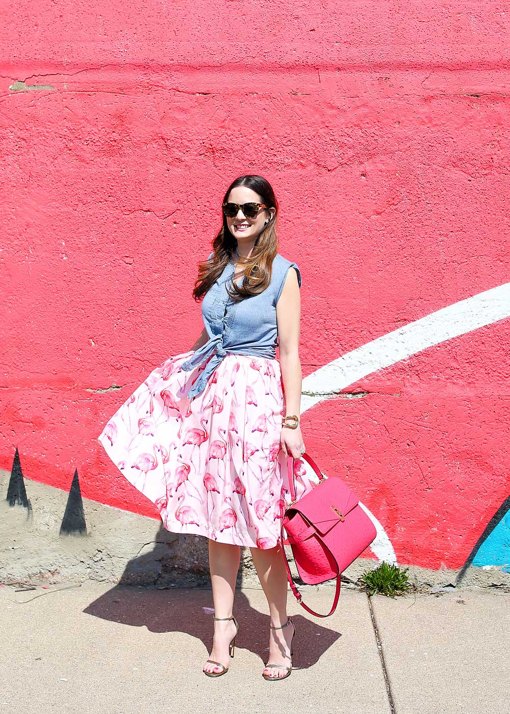 Pink Midi Skirt Outfit