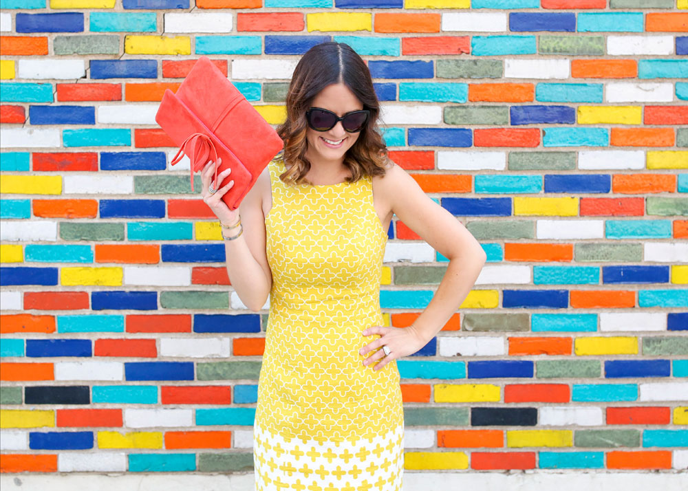 Boden Yellow Shift Dress