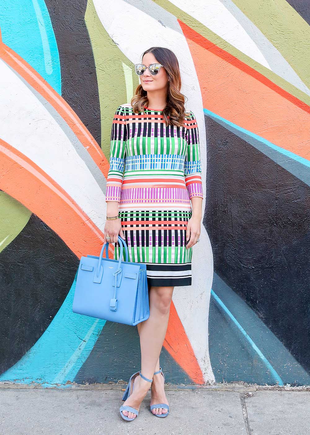 Eliza J Multicolor Jersey Dress