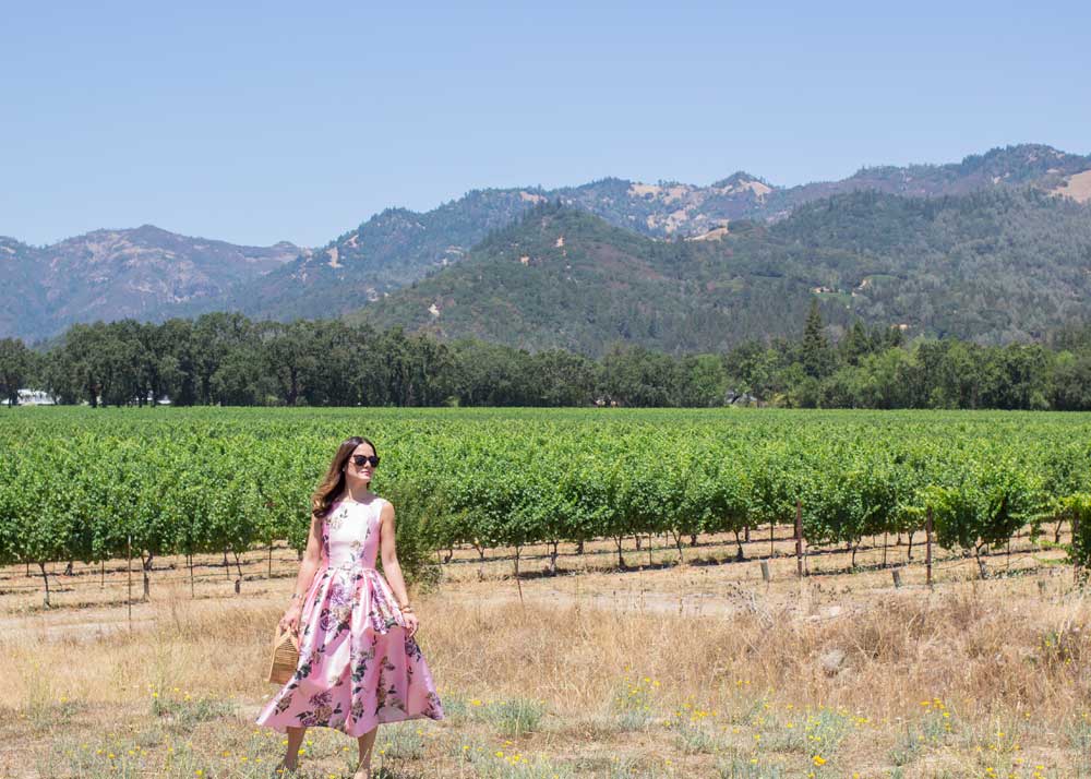 Fashion blogger in Napa Valley