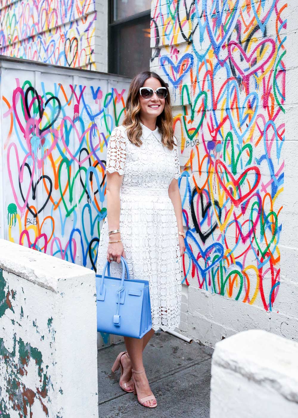 Collared White Lace Dress