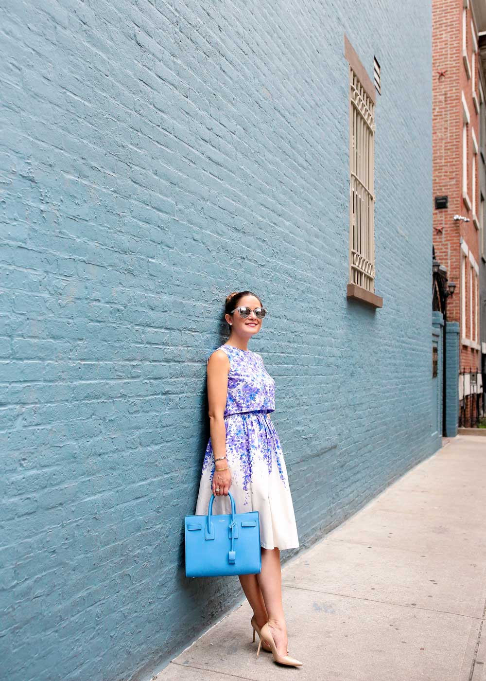 New York West Village Blue Wall