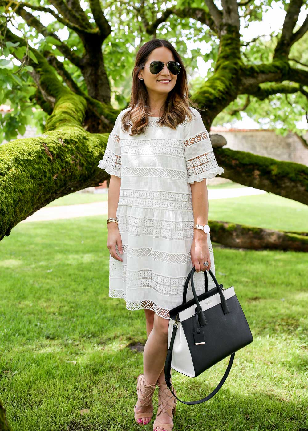 KAS White Lace Dress