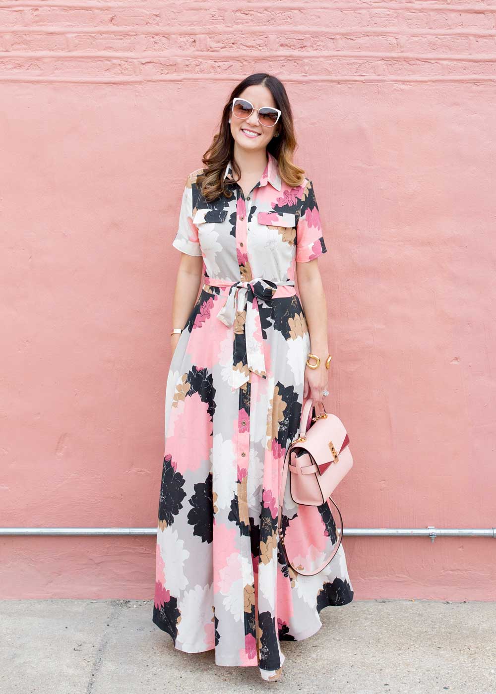 Banana Republic Floral Maxi Shirtdress