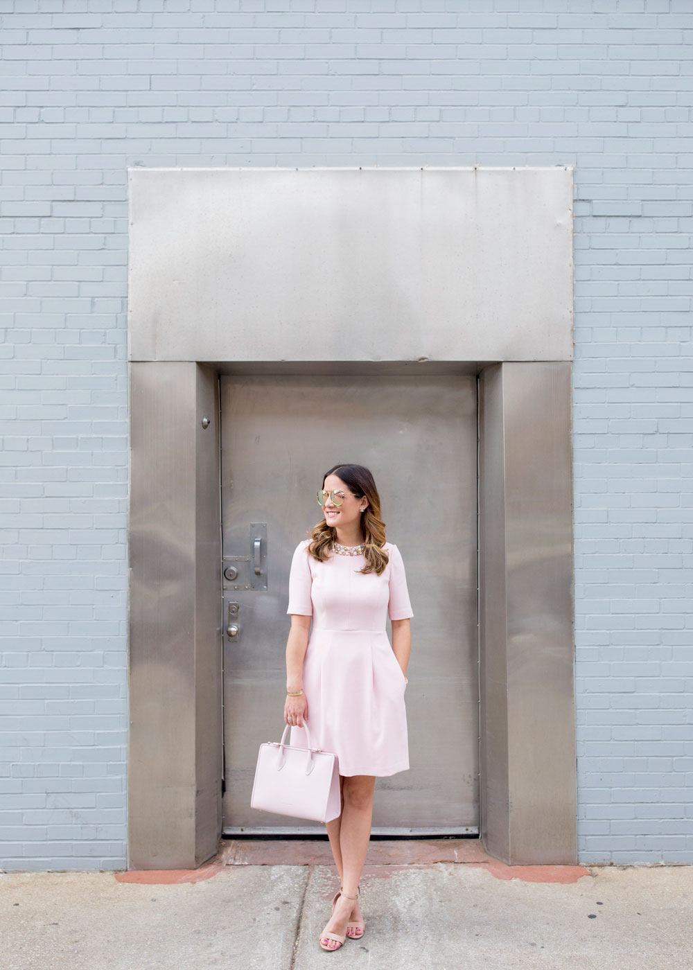 Pink Short Sleeve Dress