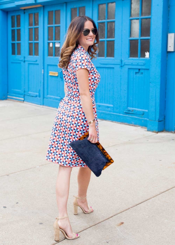 Printed Wrap Dress for Summer