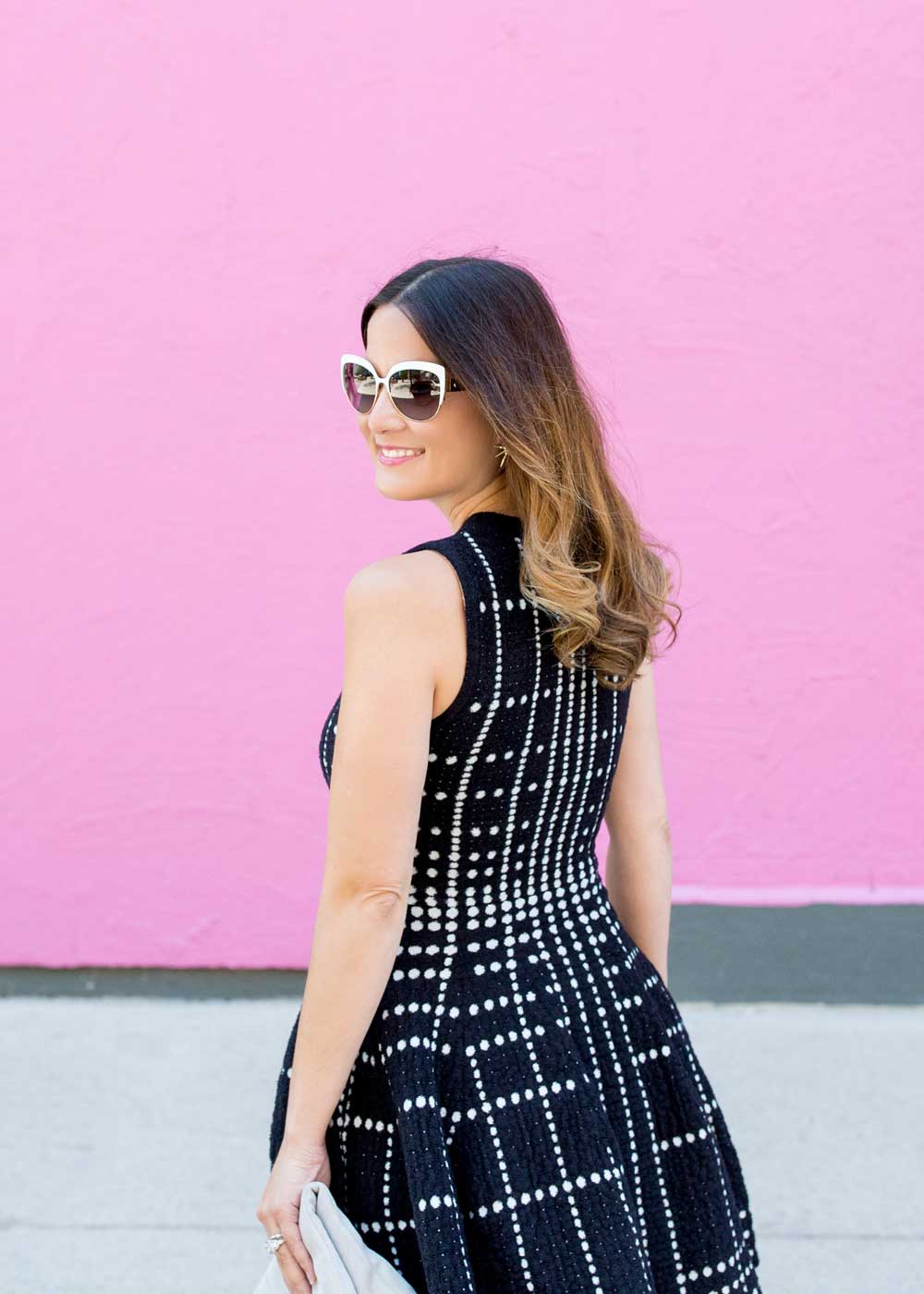 Black and White Sweater Dress