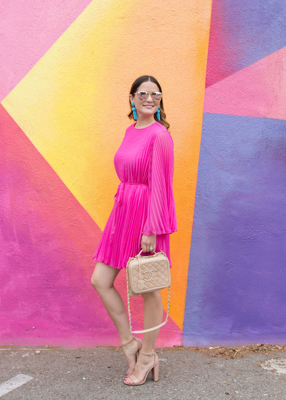 Pleated Pink Dress