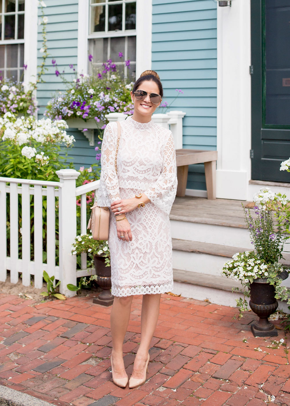 Bell Sleeve Lace Dress