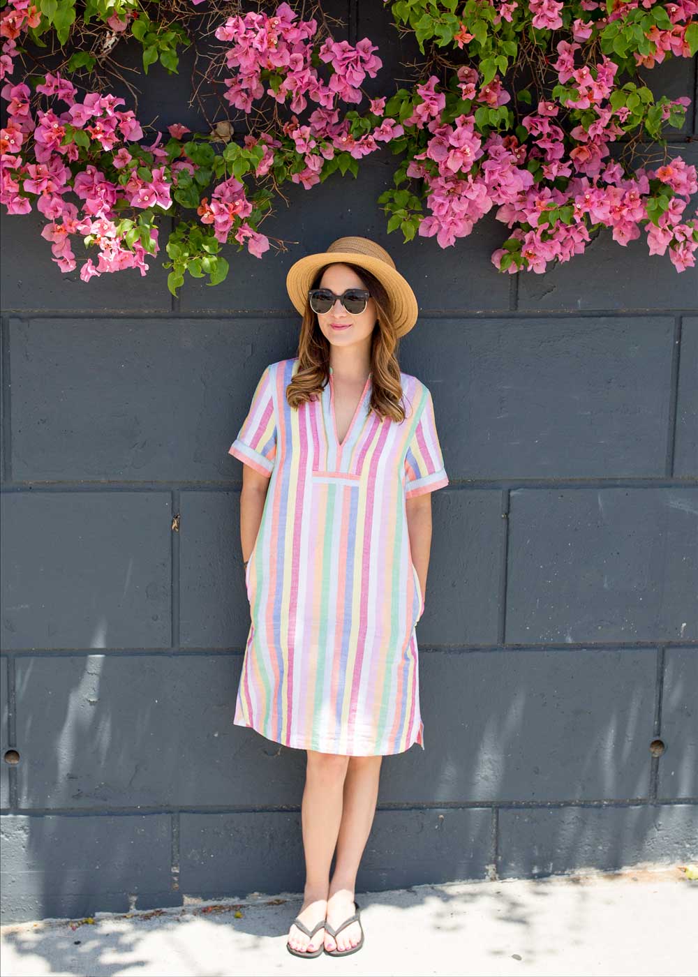 Rainbow Stripe Tunic Dress