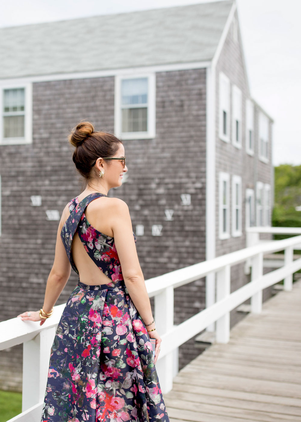 ML Monique Lhuillier Floral Dress