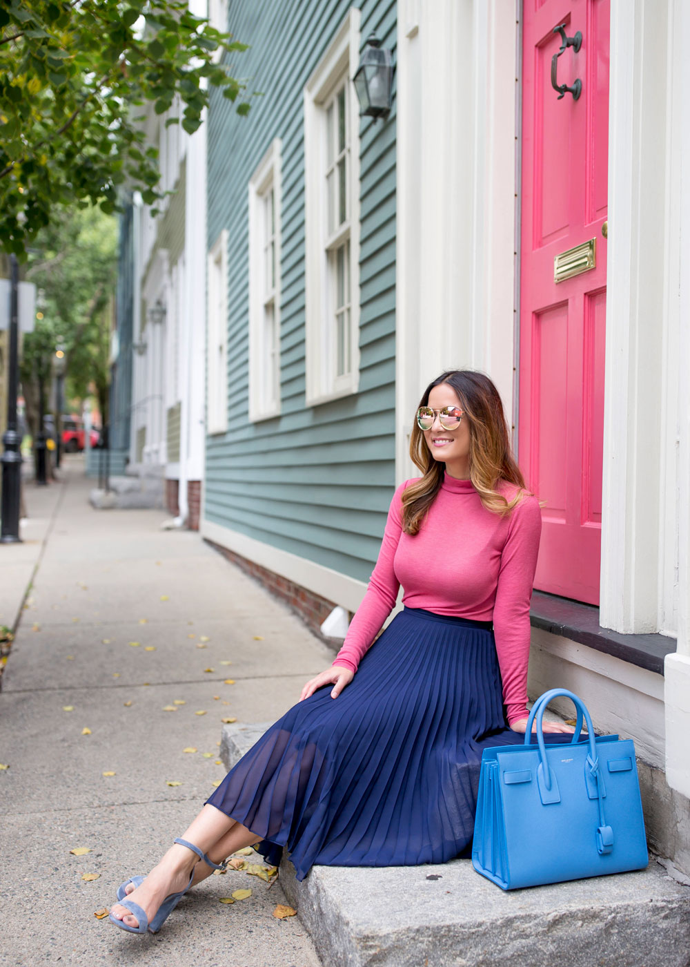 Blue Saint Laurent Sac de Jour bag