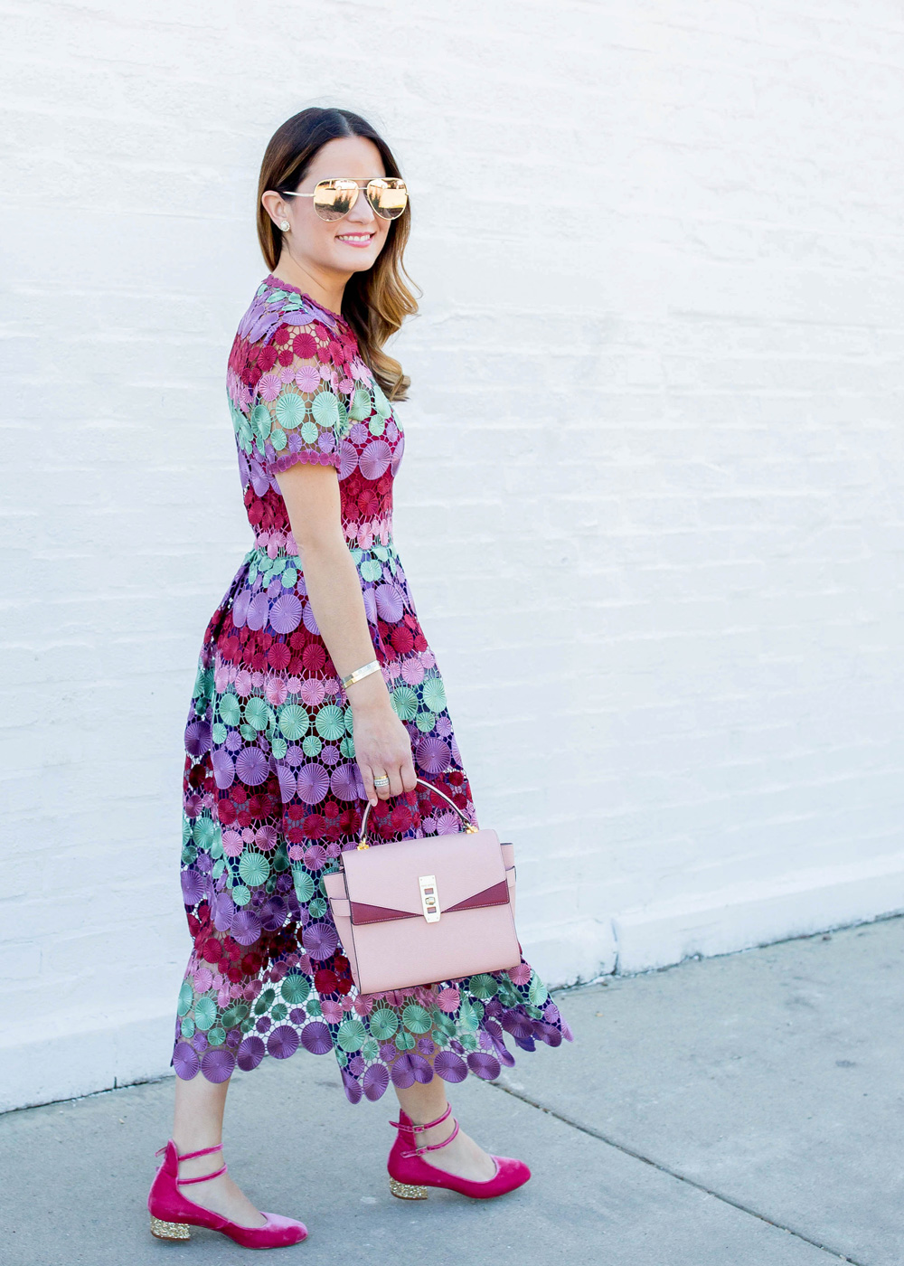 Alexis Multicolor Lace Dress