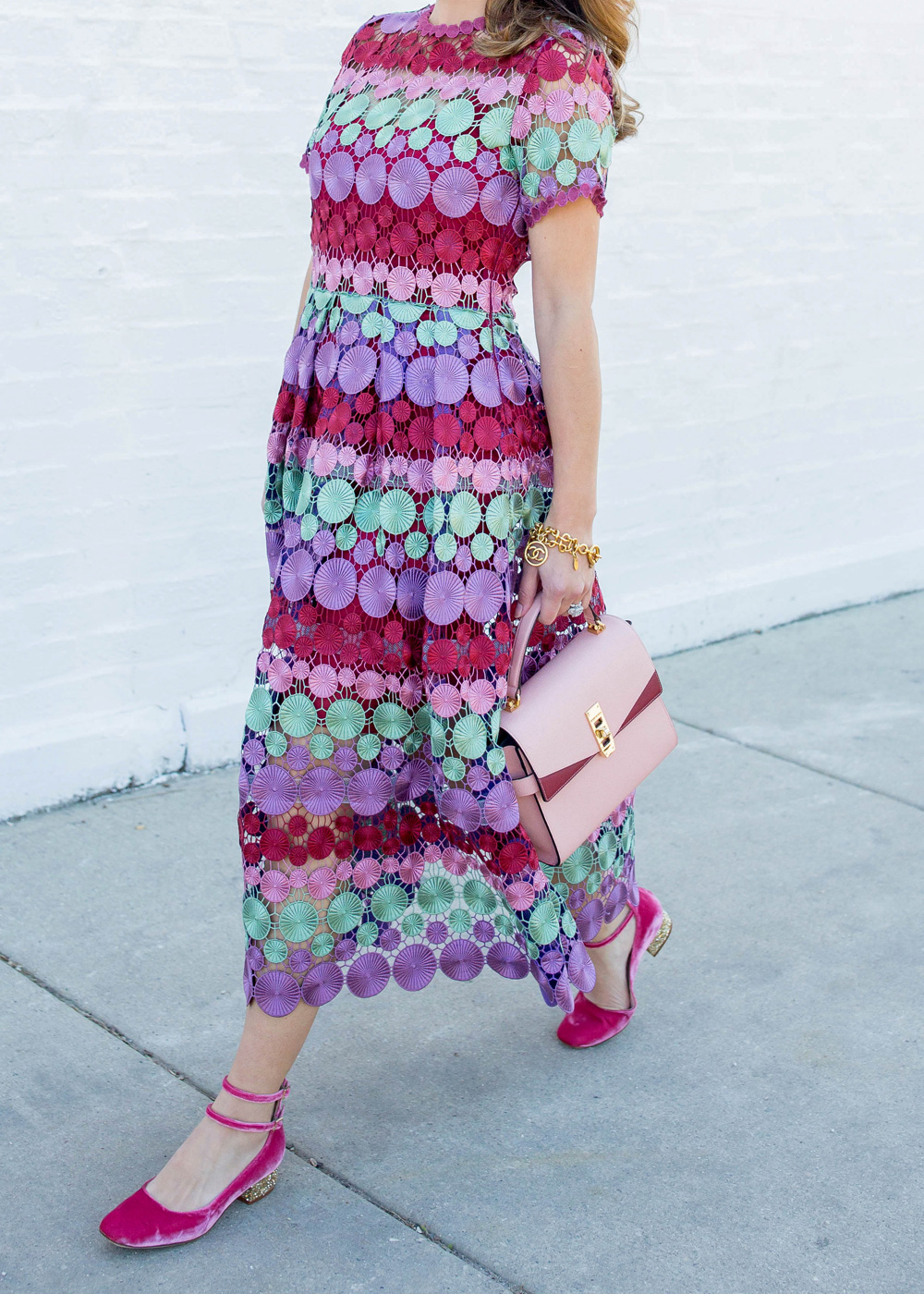 Multicolor Lace Dress