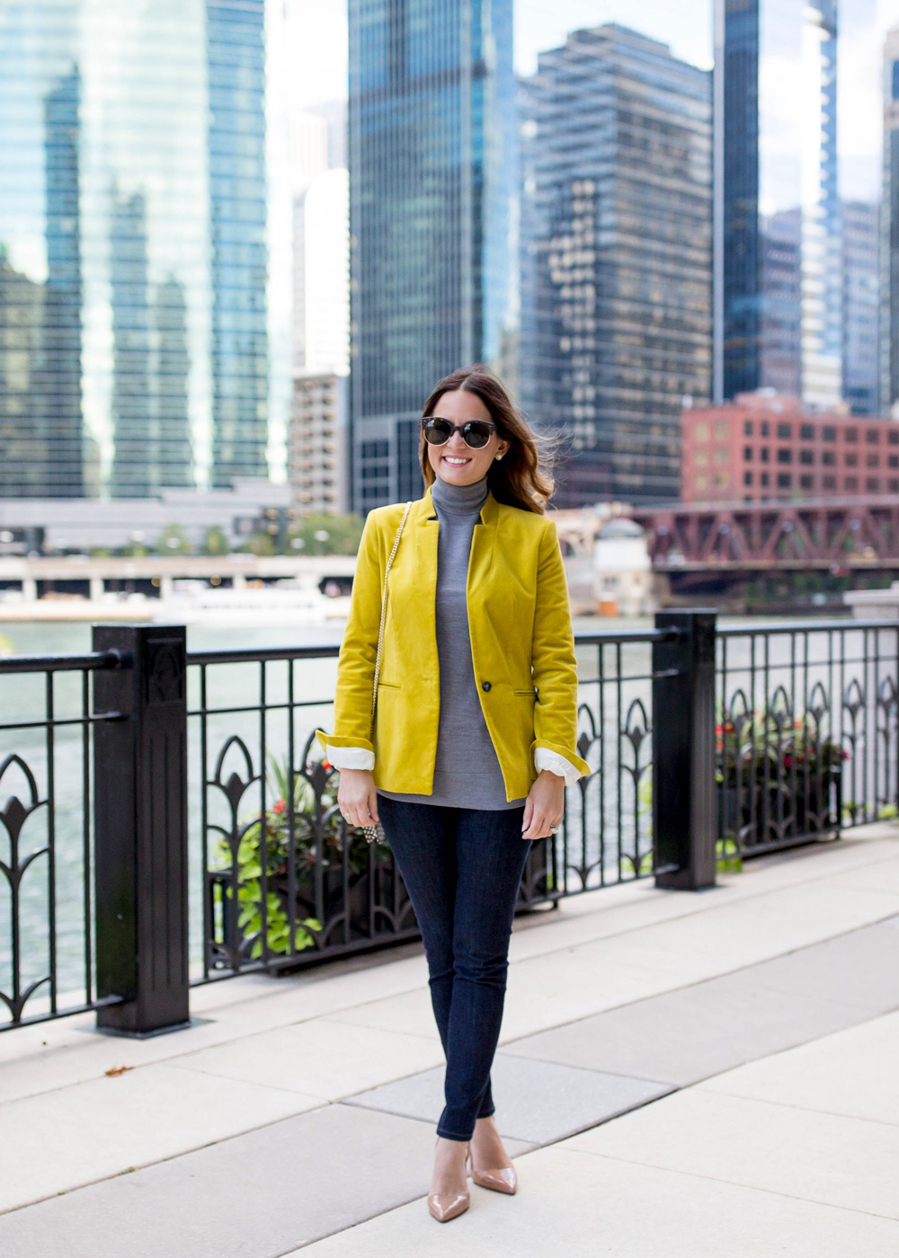 Banana Republic Yellow Velvet Blazer