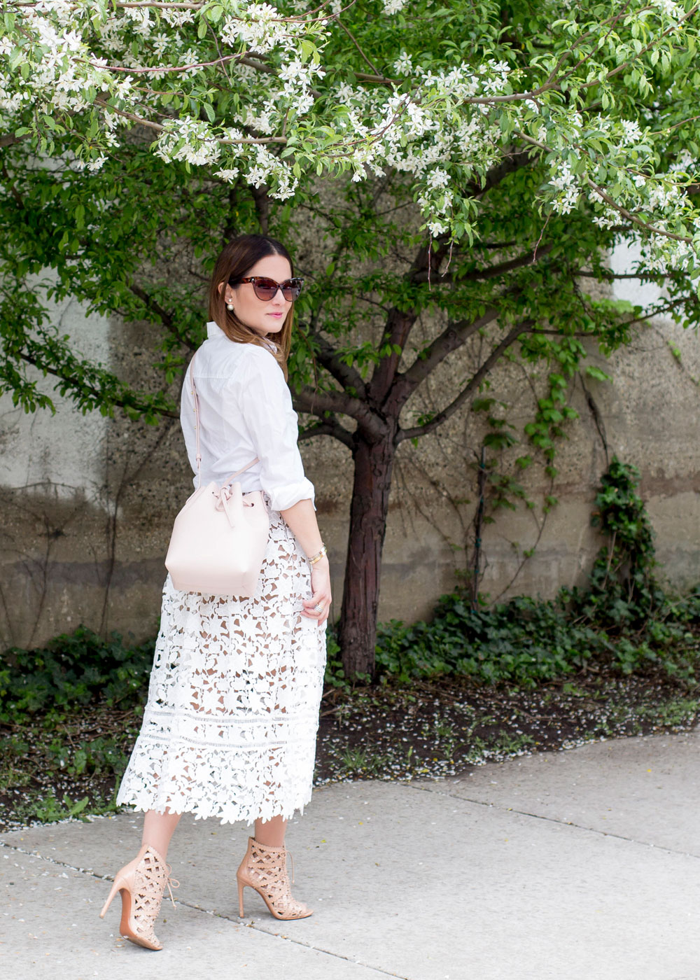 Self Portrait White Azaelea Dress