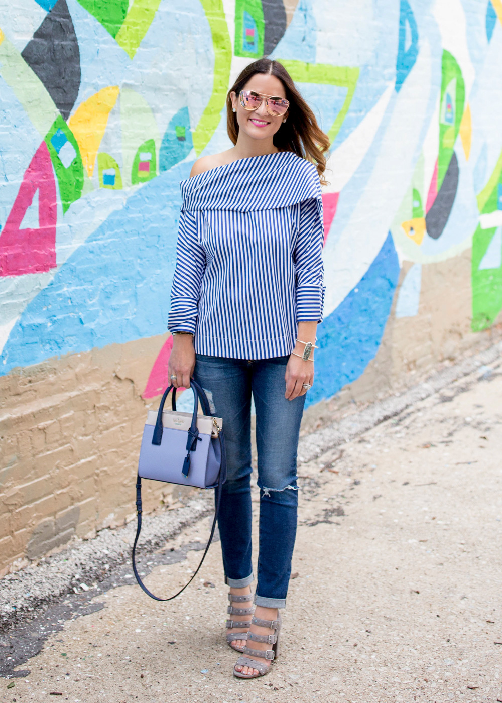 Topshop Stripe Twist Top