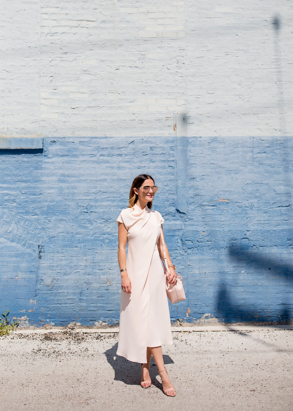 Pink Draped Dress