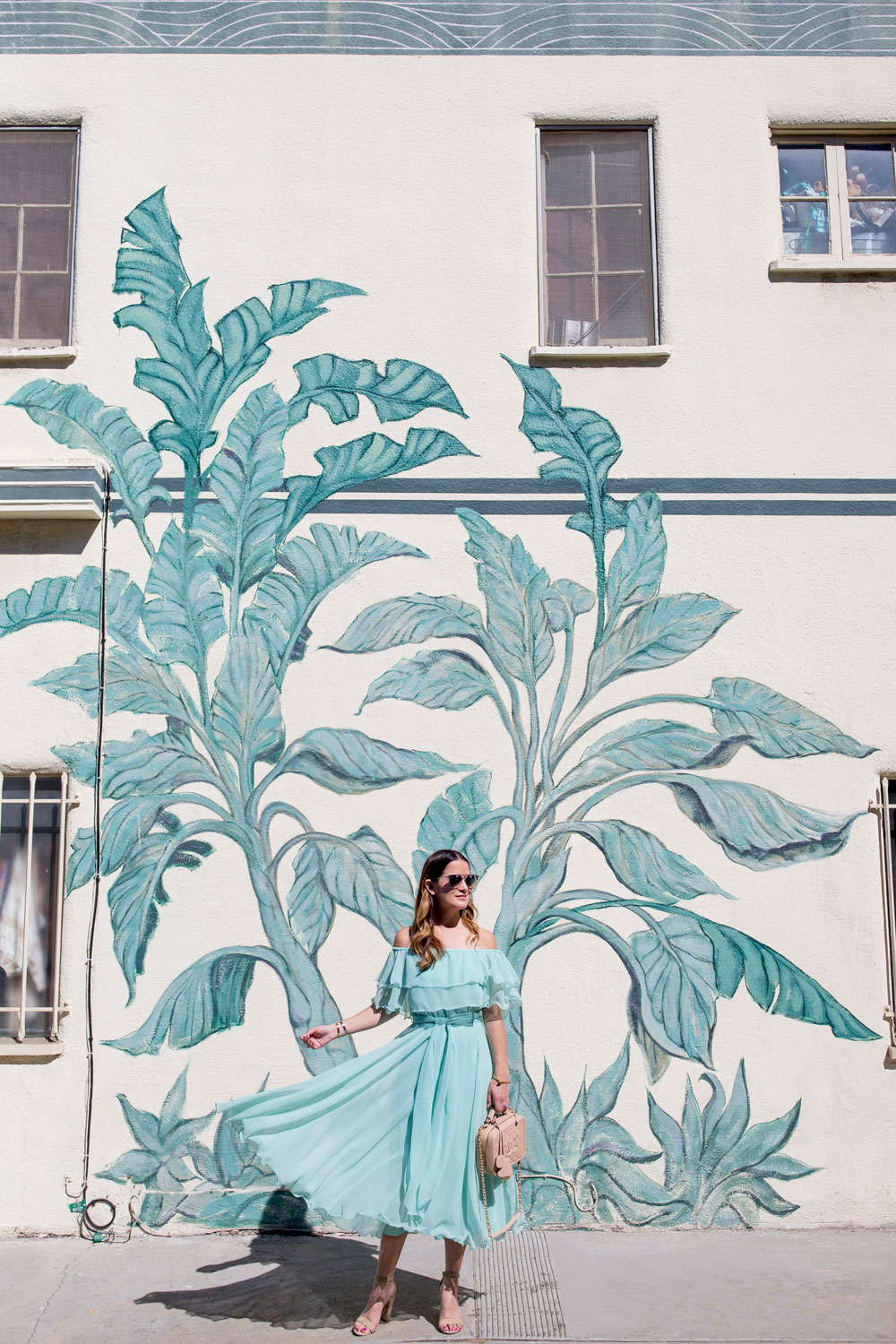 Leaf Mural Los Angeles Wall Street Art