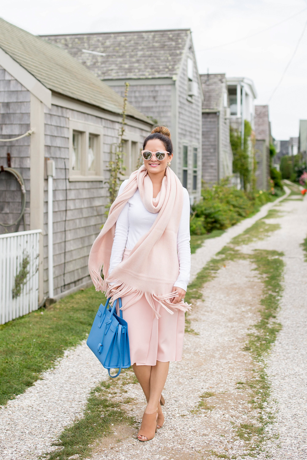 Long Pale Pink Scarf