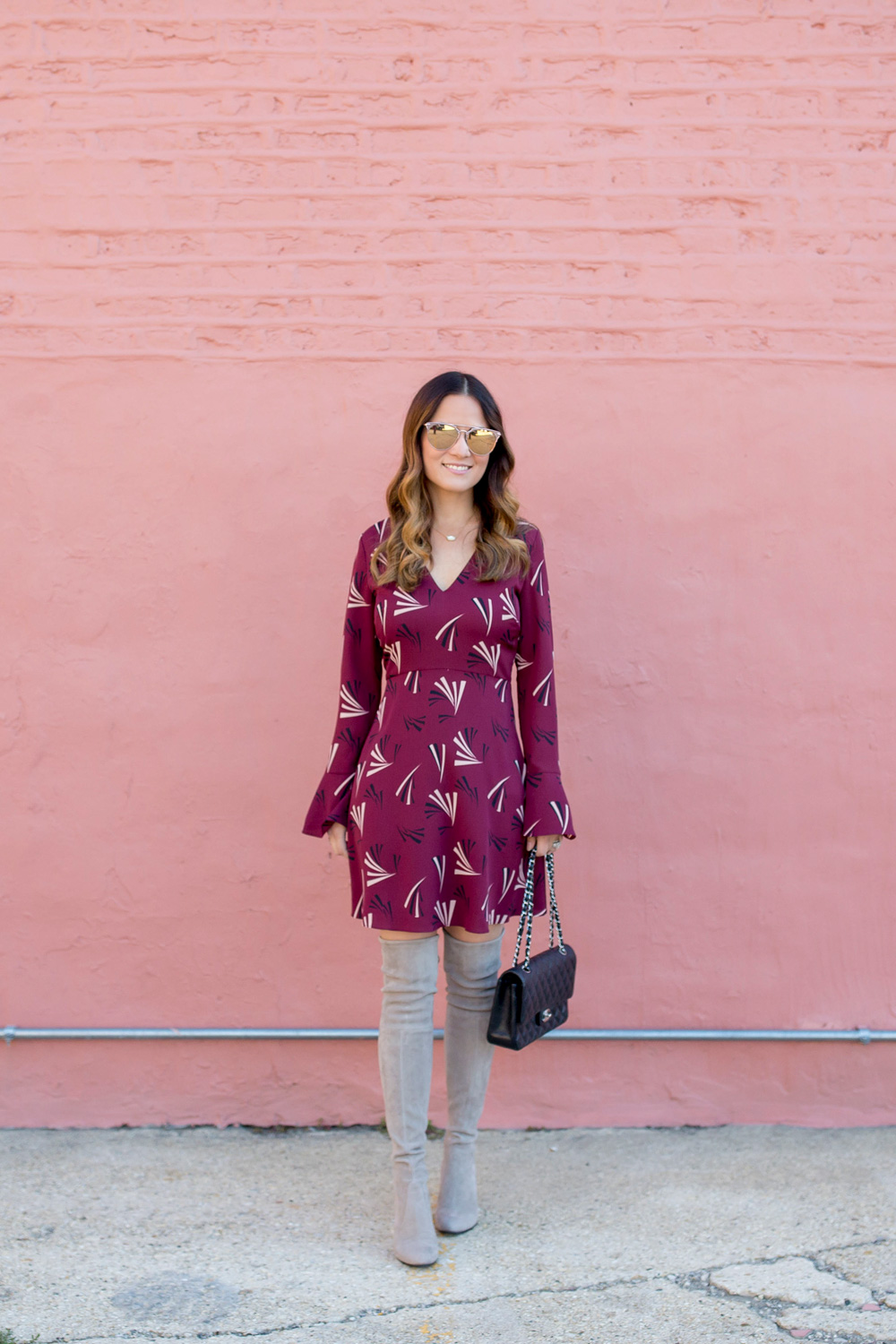 Nordstrom Maroon A Line Dress