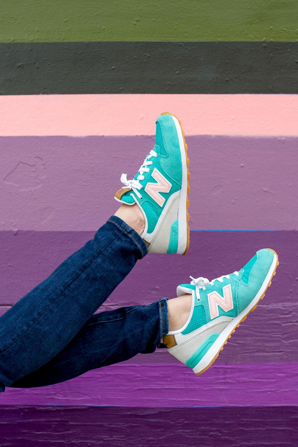 Green Pink New Balance Sneakers