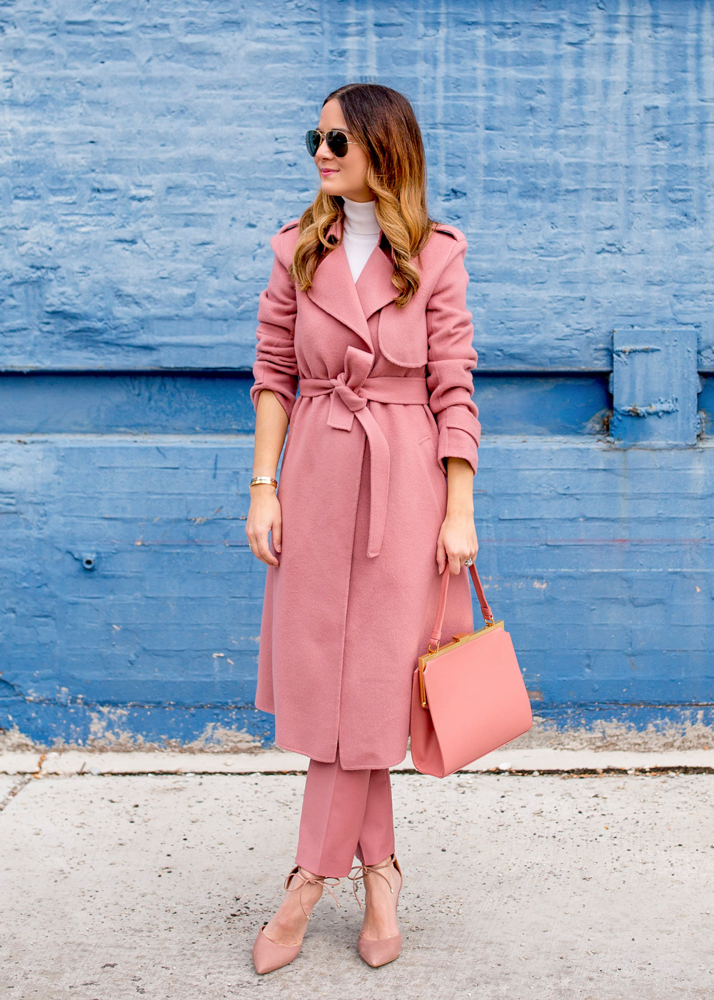 Theory Pink Trench Coat