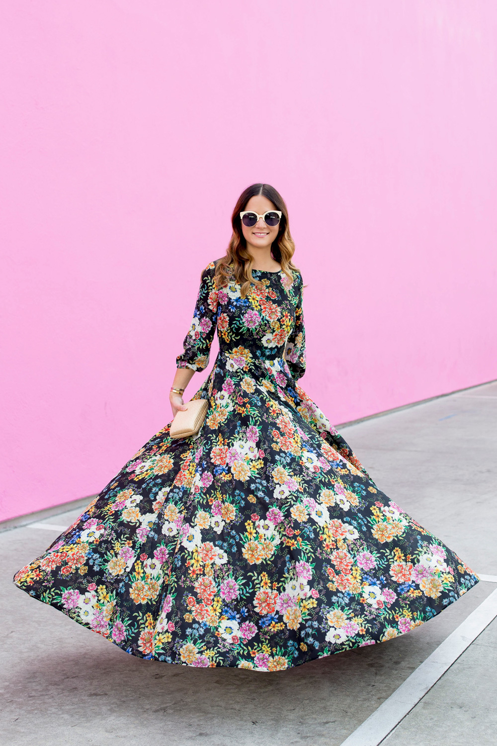 Twirl Spin Blogger Floral Dress