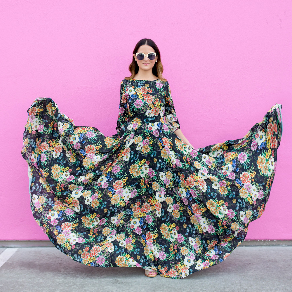 Full Flowing Floral Maxi Dress Yumi Kim