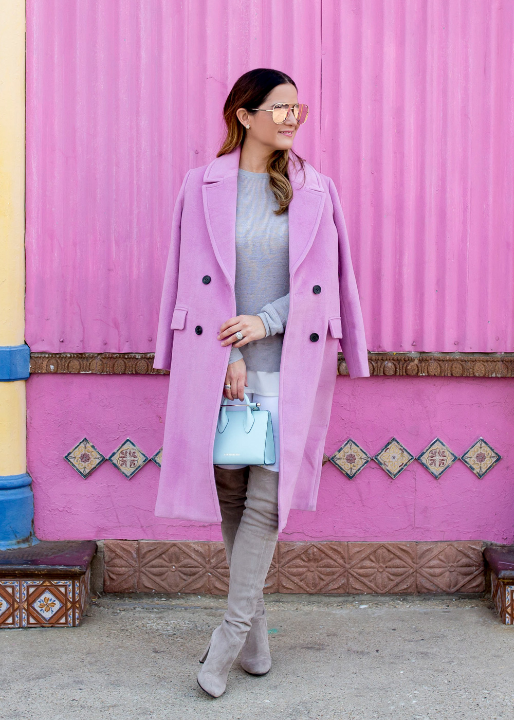 Chicwish Pink Long Coat