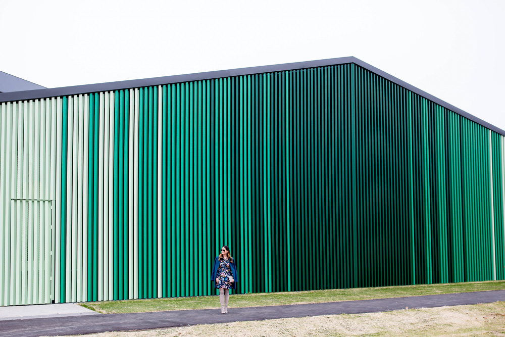 Chicago Green Stripe Wall