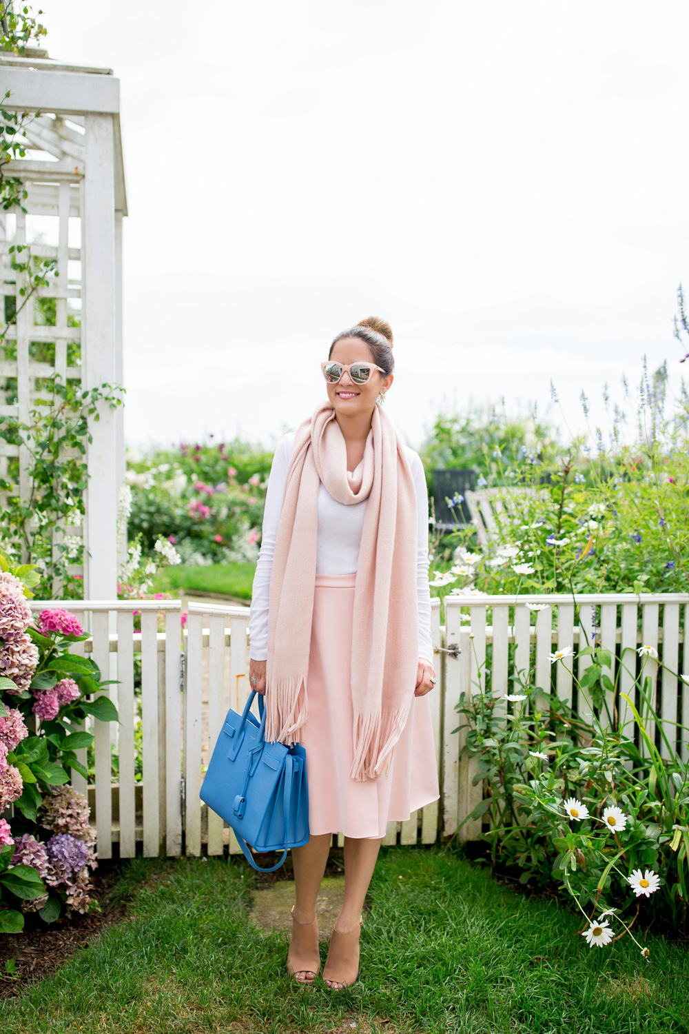 Long Pale Pink Scarf