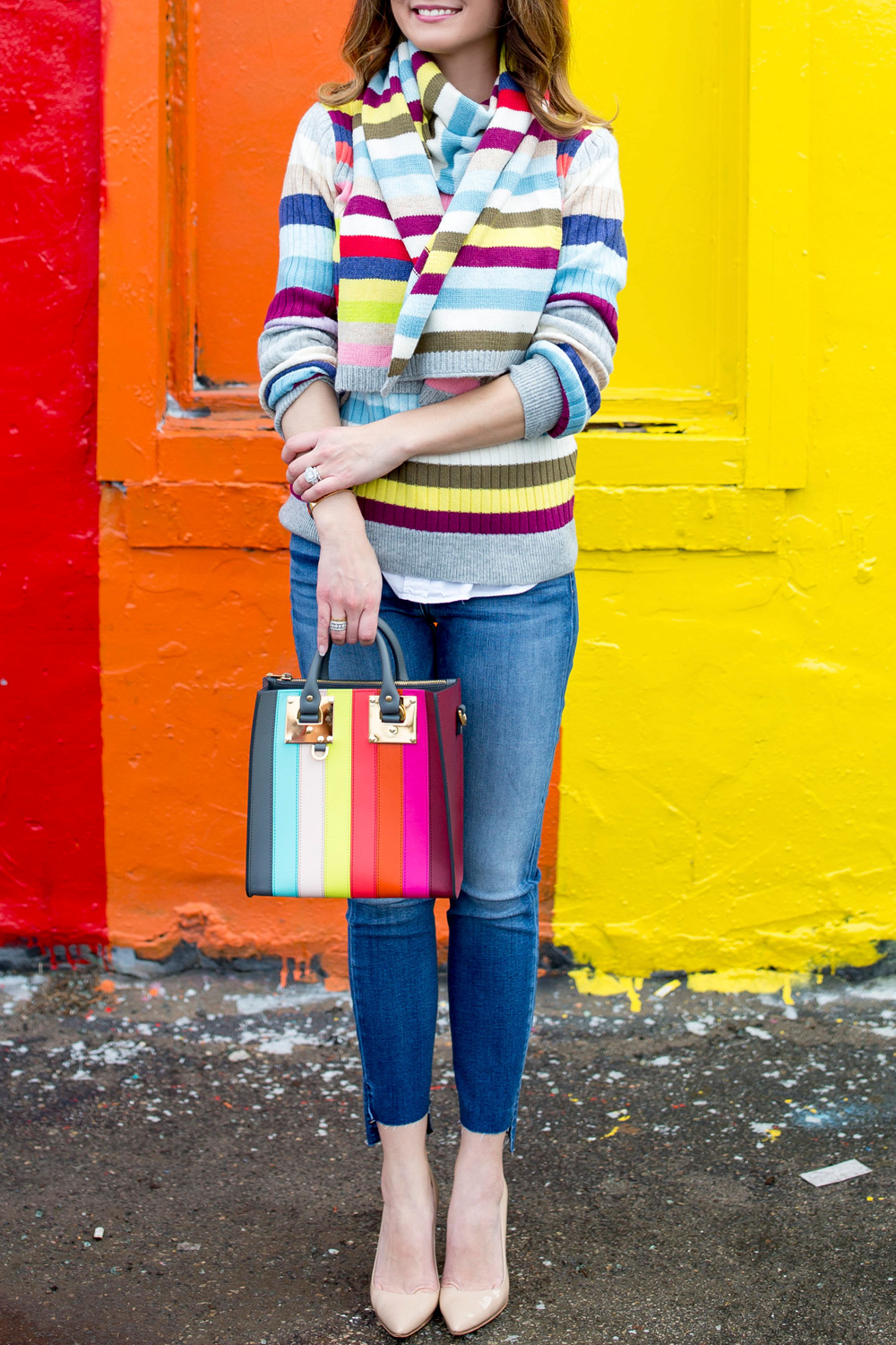 Rainbow Stripe Scarf