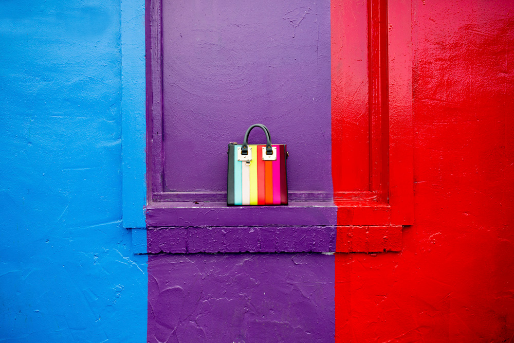 Sophie Hulme Rainbow Stripe Albion Tote