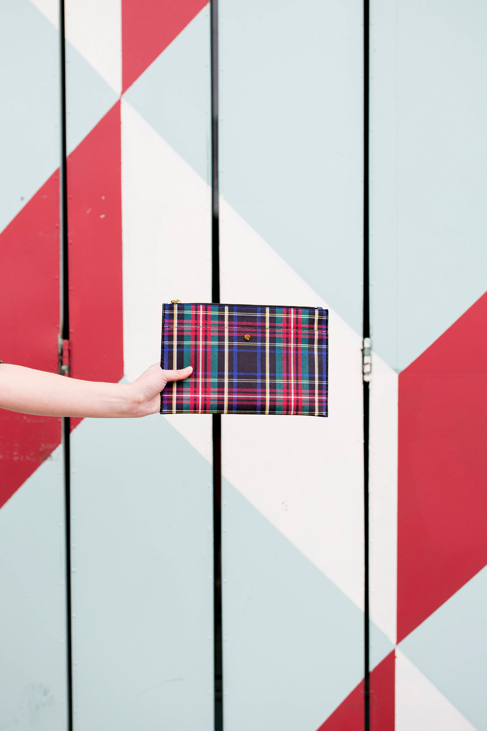 J. Crew Plaid Clutch