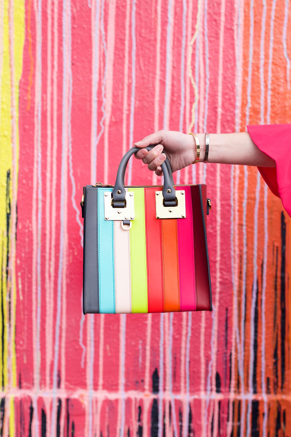 Loeffler Randall Rainbow Stripe Albion Tote