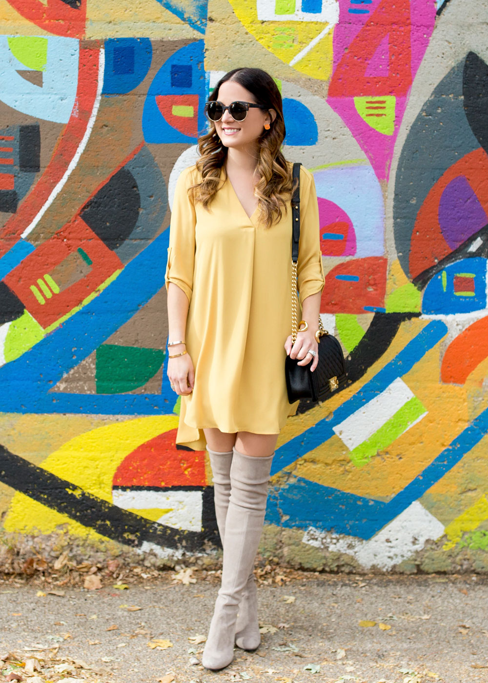 Lush Yellow Shift Dress