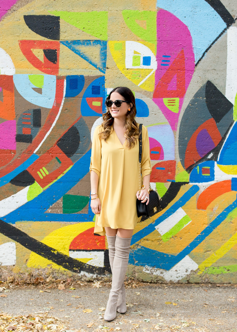 Lush Yellow Shift Dress