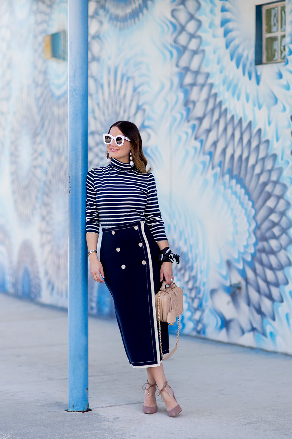 J. Crew Navy Nautical Skirt