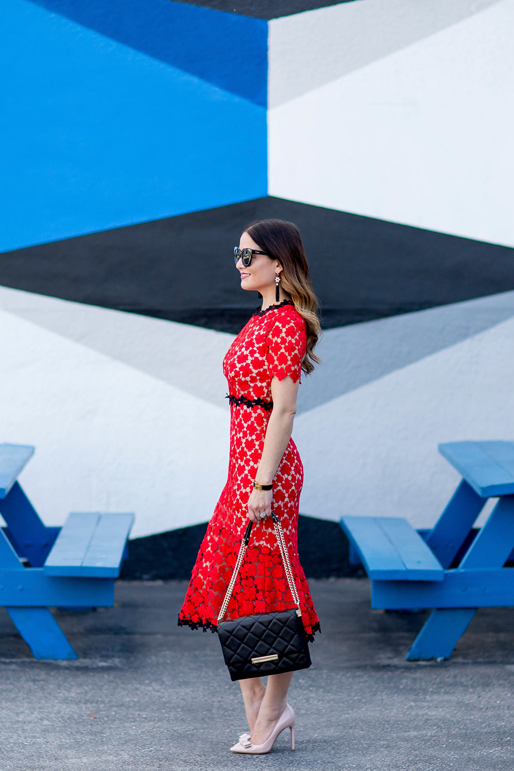 Jill Stuart Red Lace Dress