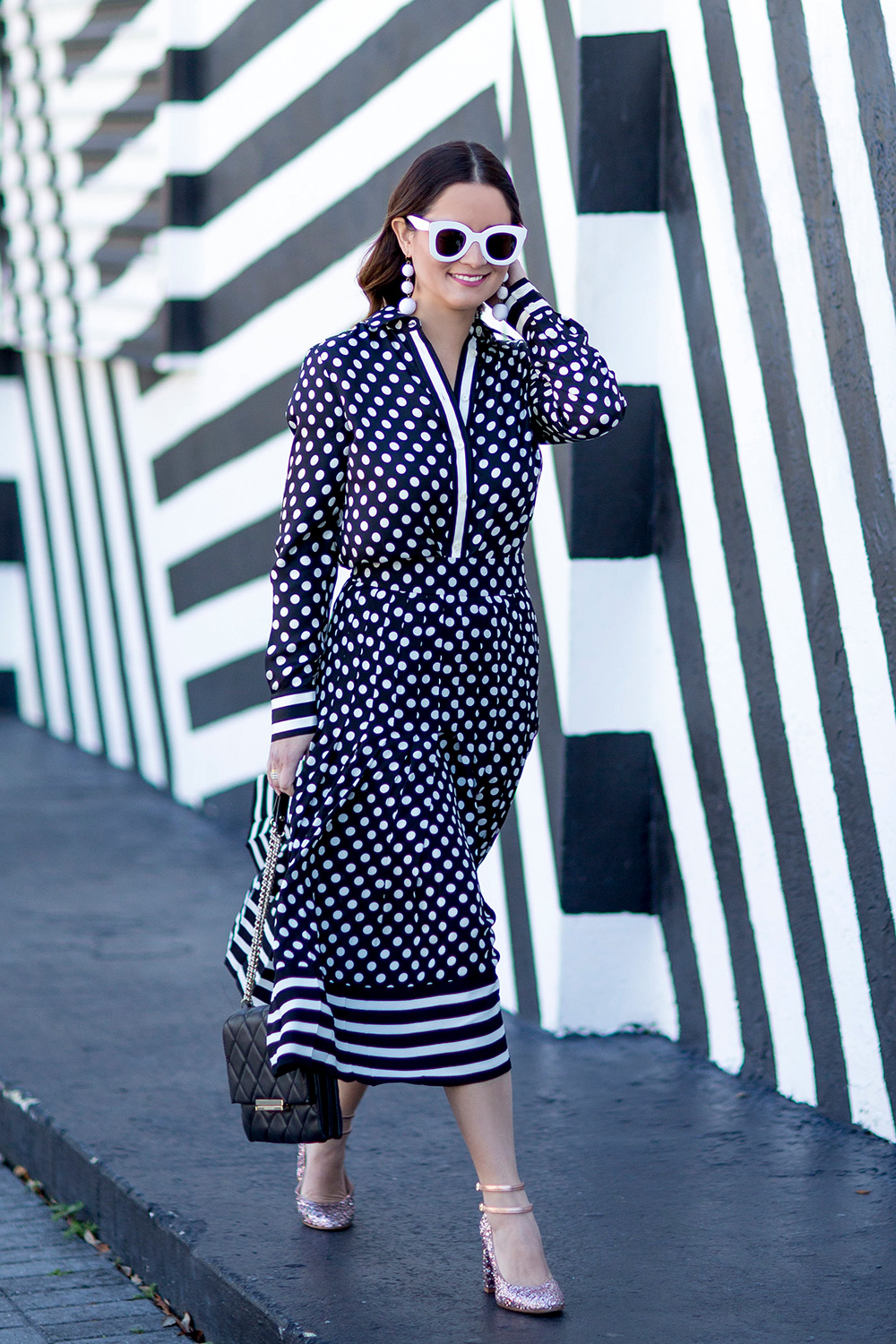 Polka Dot Midi Skirt