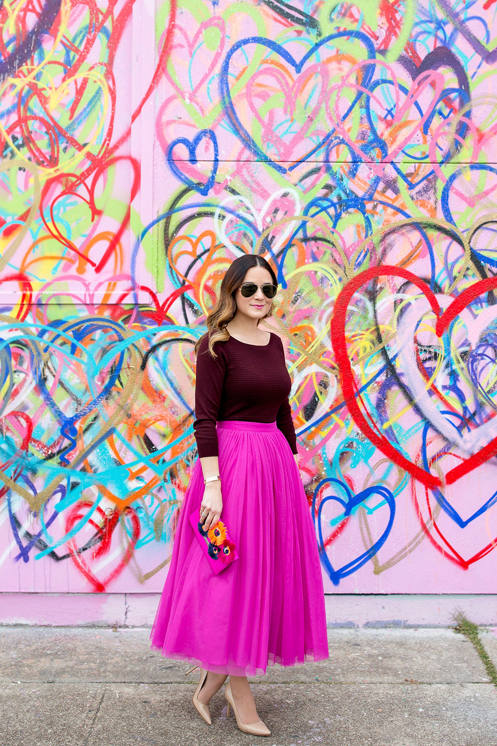 Houston Multicolor Hearts Wall