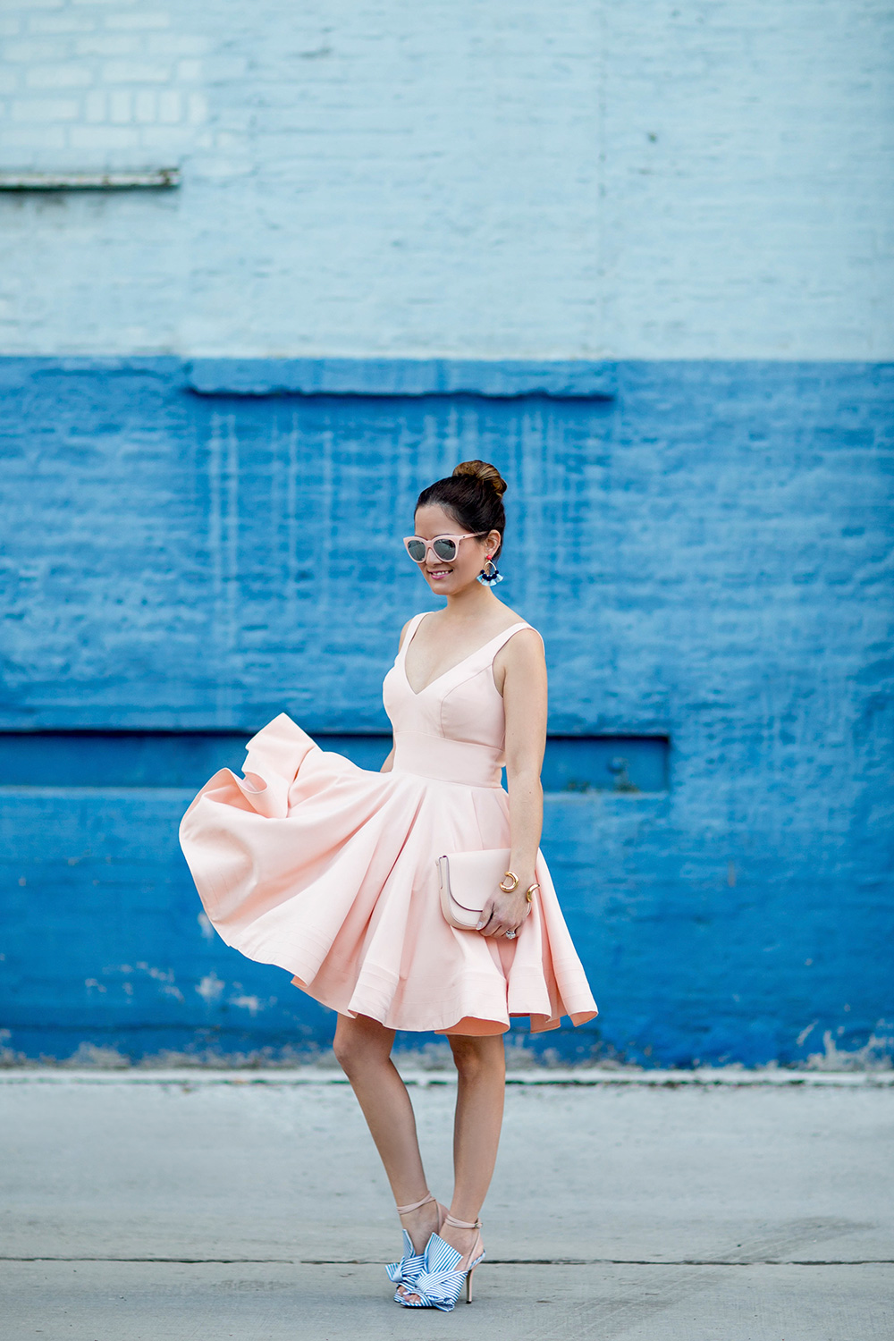 Pink Fit and Flare Dress
