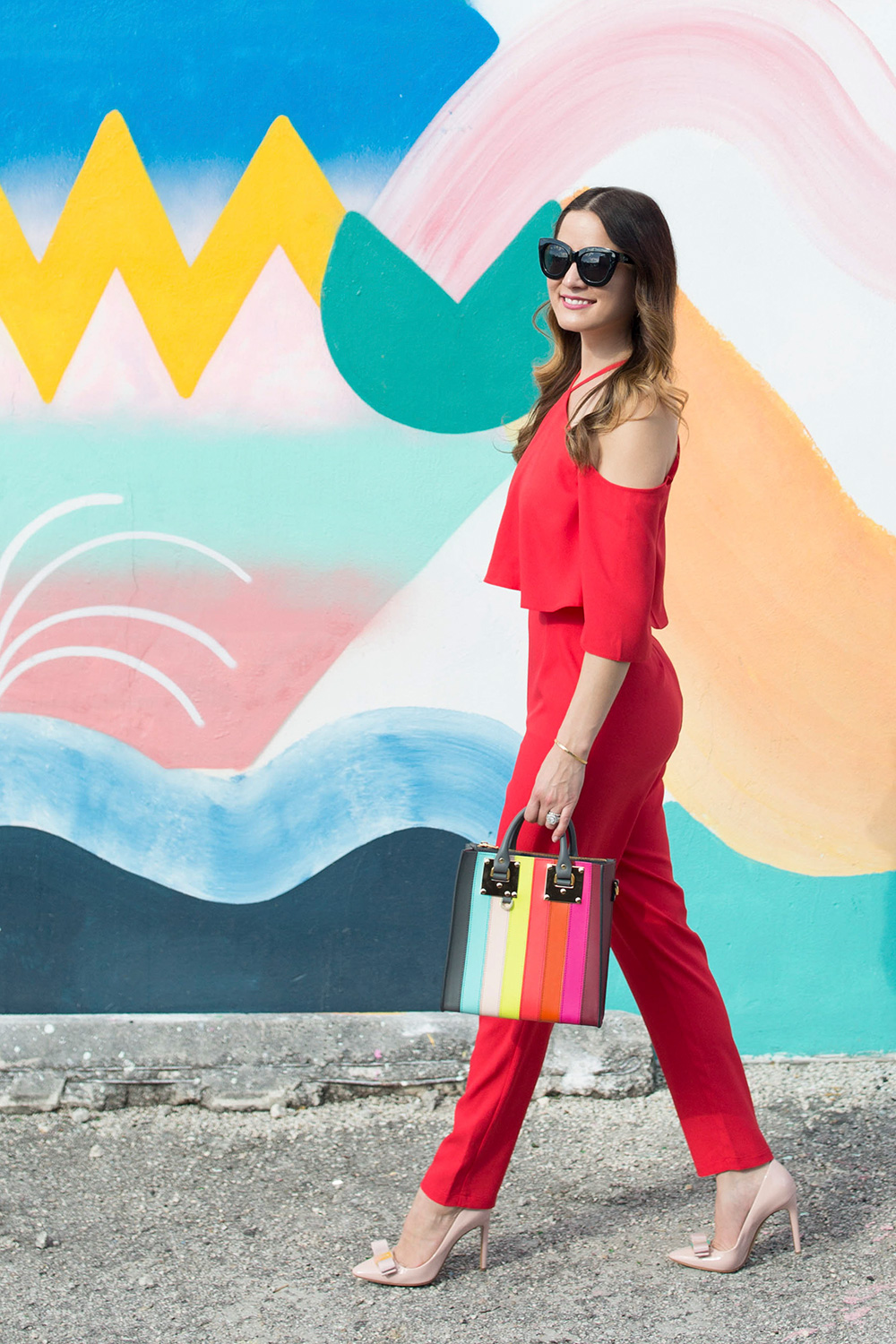 Red Ruffle Jumpsuit