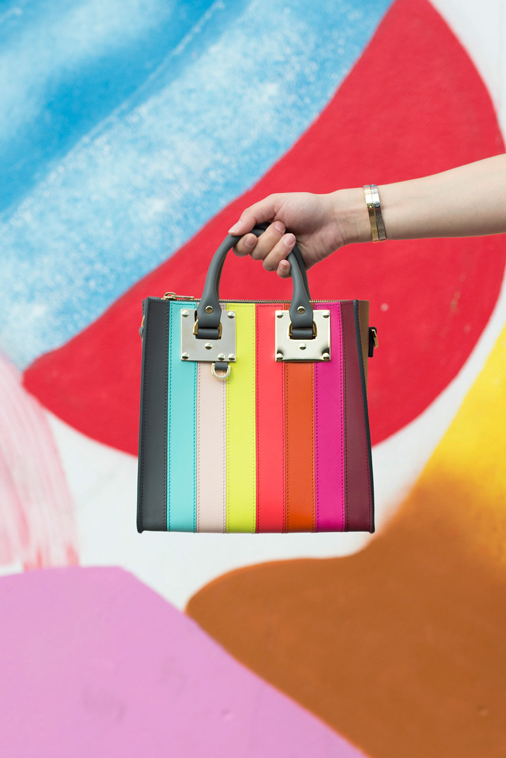 Sophie Hulme Multicolor Stripe Tote