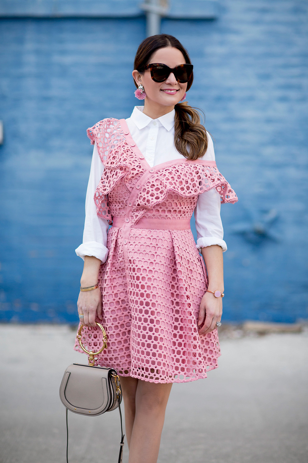 BaubleBar Pink Fringe Earrings